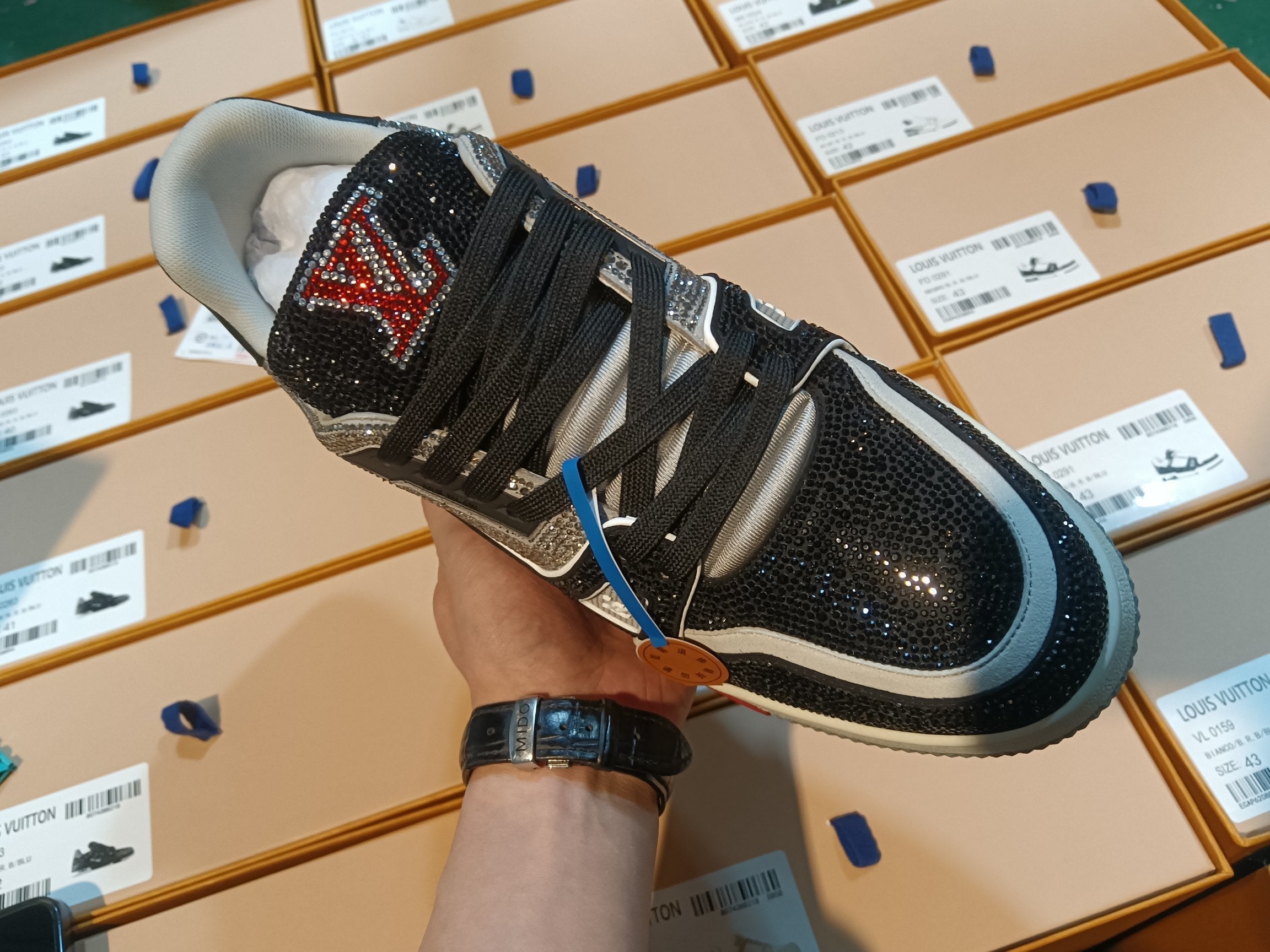 Trainer Silver and Black Crystal