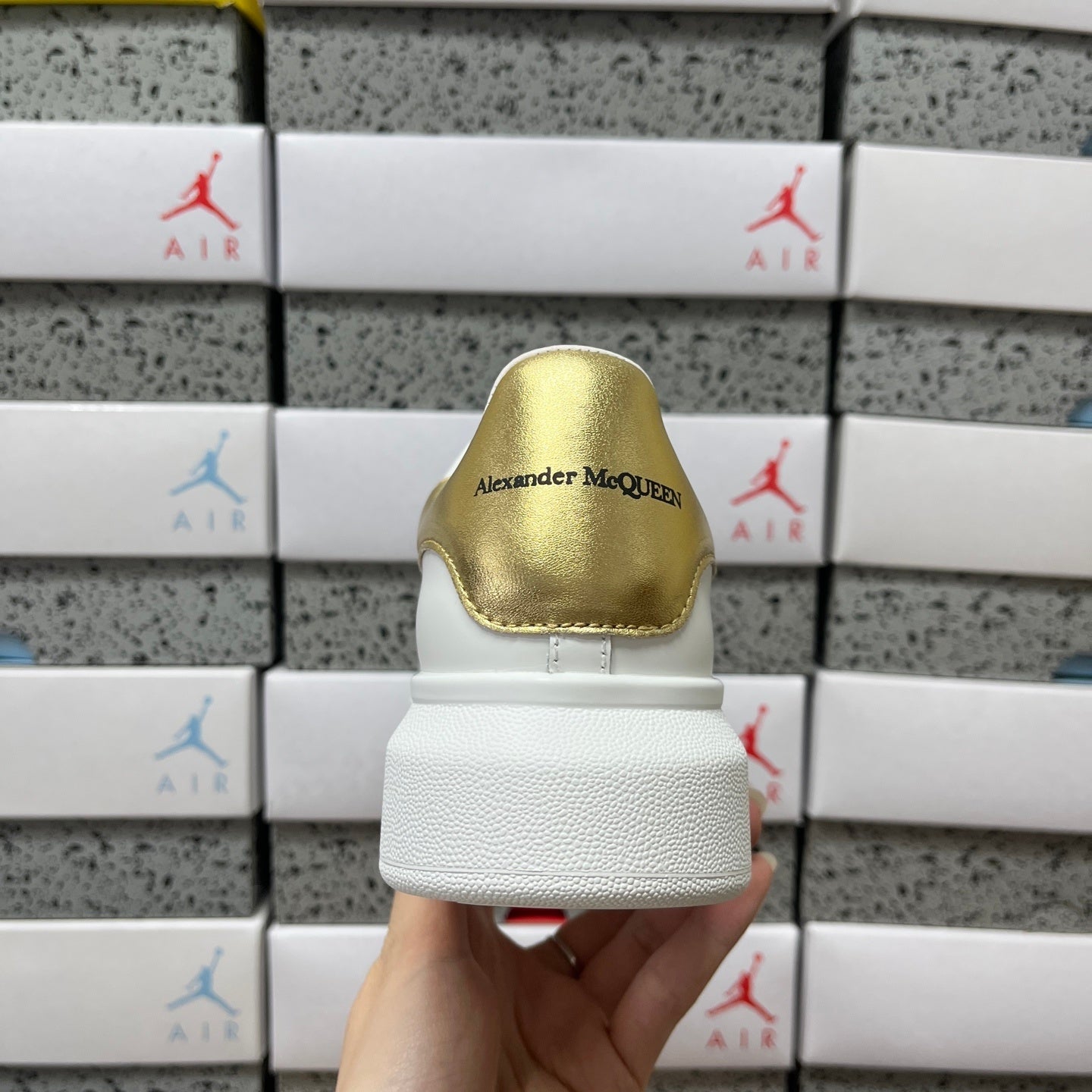 Alexander McQueen Gold Rich Drip Sneakers