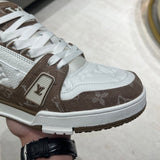 Trainer White and Brown