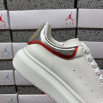 Alexander McQueen Silver & Red Drip Sneakers