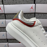 Alexander McQueen Silver & Red Drip Sneakers