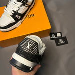 Trainer Black and White Drip Sneakers