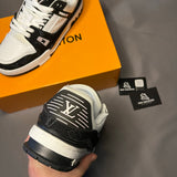 Trainer Black and White Drip Sneakers