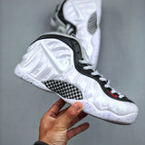 Foamposite White Black University Red
