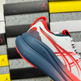 GEL-NIMBUS 28 White/Deep Blue/Orange