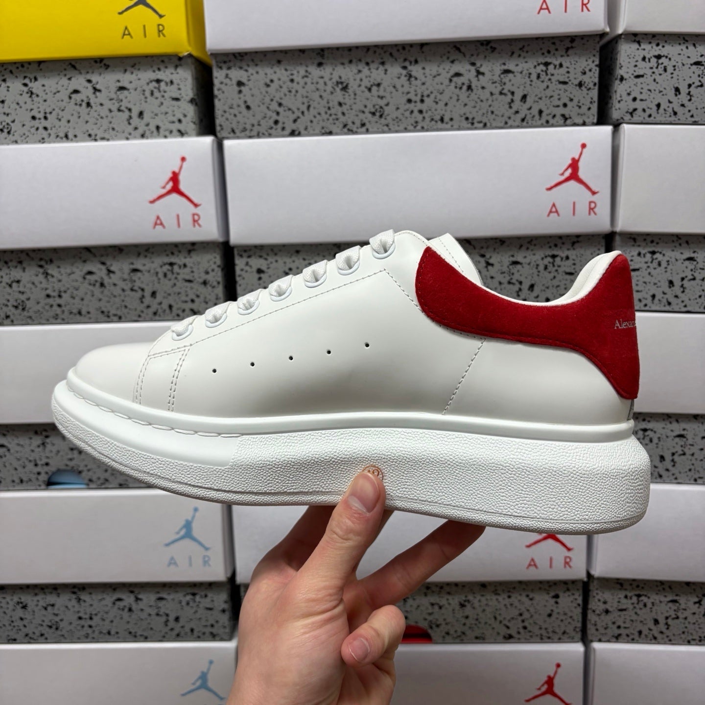 Alexander McQueen Dark Red Carpet Drip Sneakers