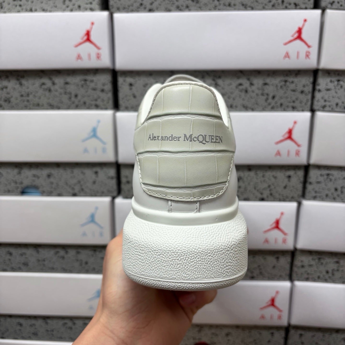Alexander McQueen Beige Drip Sneakers