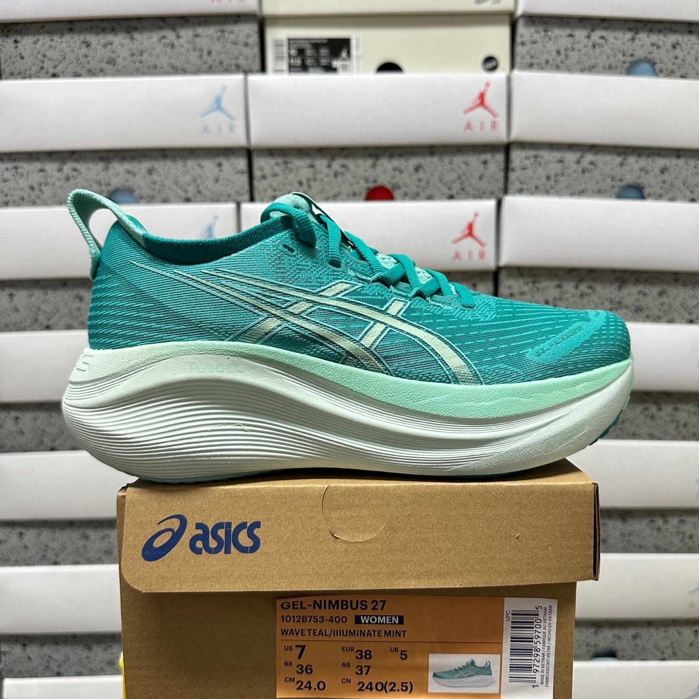 GEL-NIMBUS 27 Waveteal/Iluminate Mint