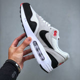 Air Max 1 Dark Obsidian and University Red