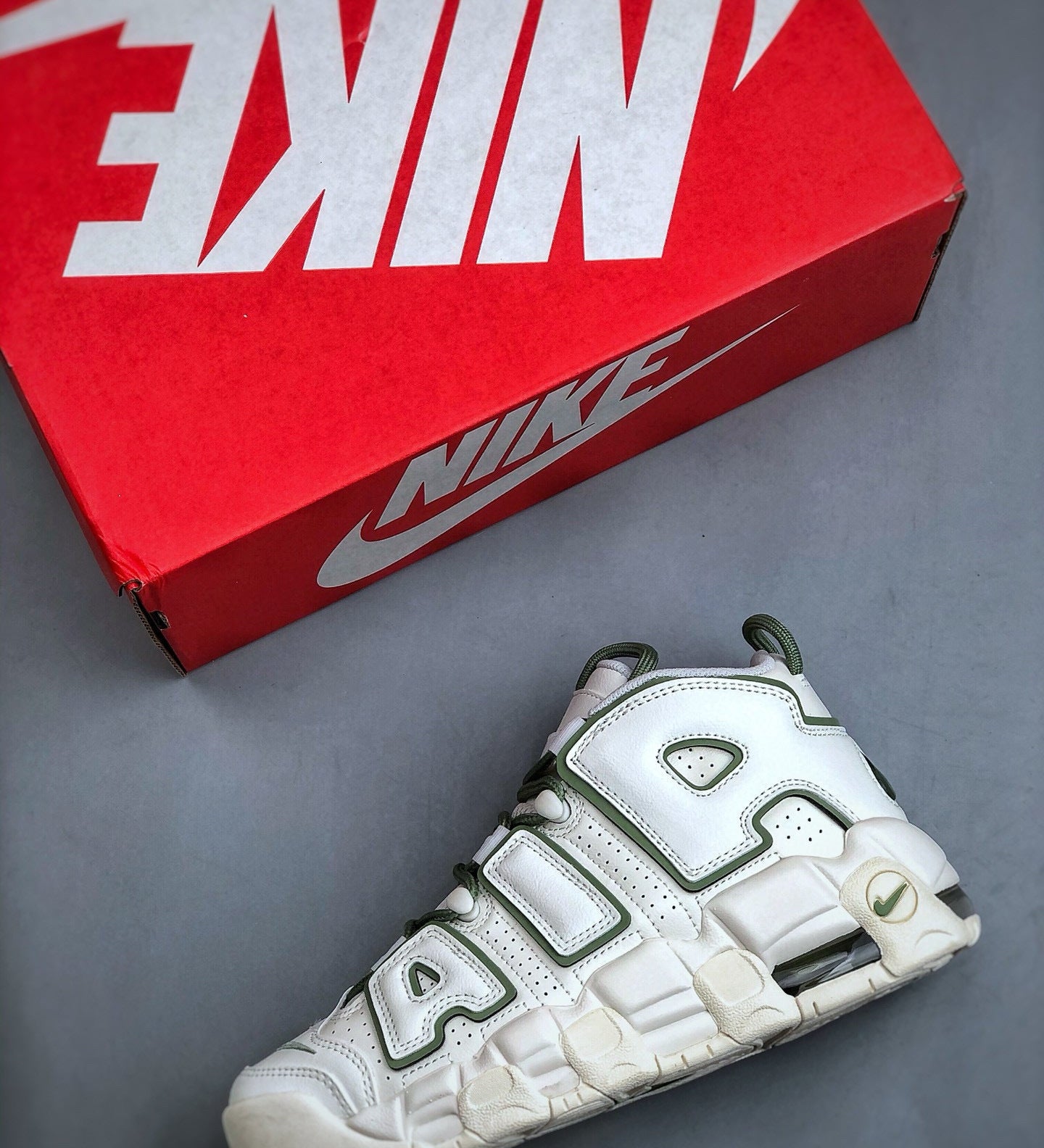 Uptempo Pure White Green