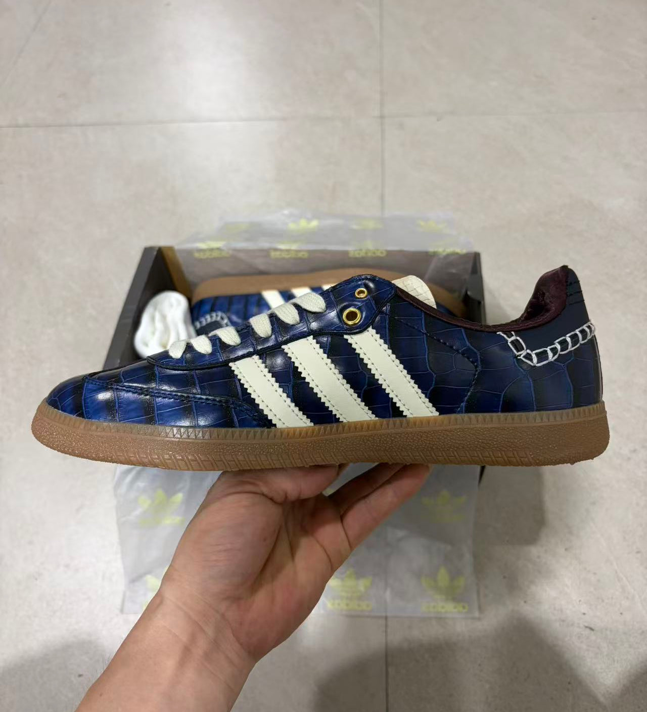 AD x Wales Bonner Samba Navy Croc