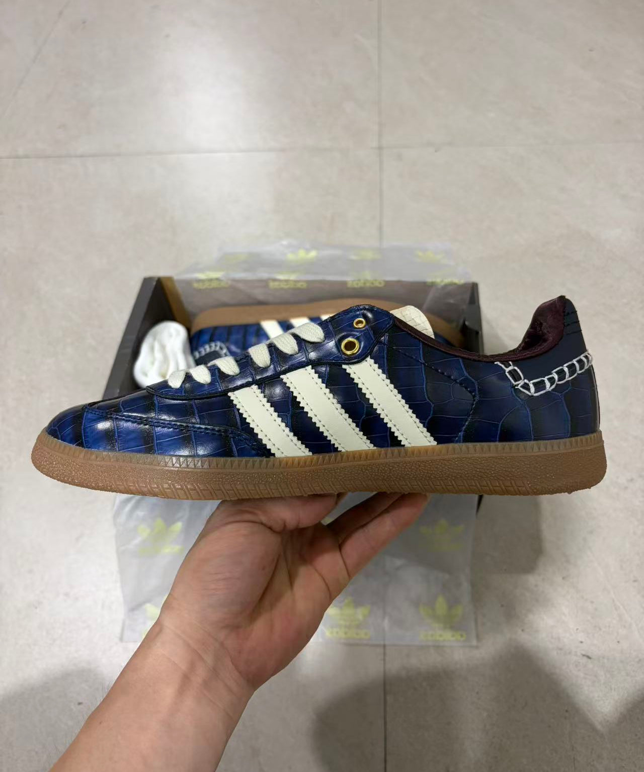 AD x Wales Bonner Samba Navy Croc