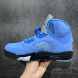 AJ 5 UNC University Blue