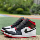AJ1 MID Gym Red/Black Toe
