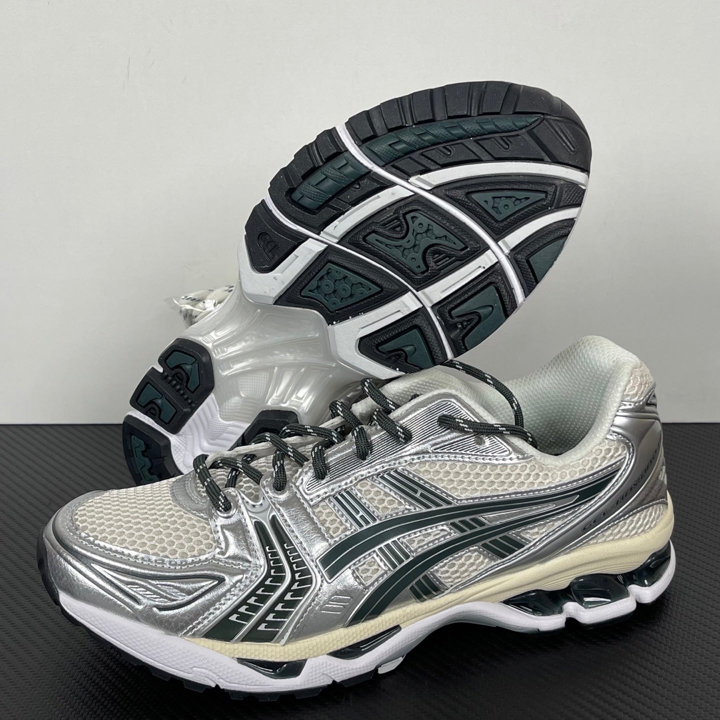Kayano 14 Silver Dark Green Cream