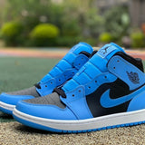 AJ1 MID University Blue Black