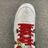 AJ 5 Low  Clot co branded white silk