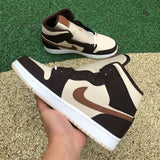 AJ1 MID Brown Basalt Oatmea