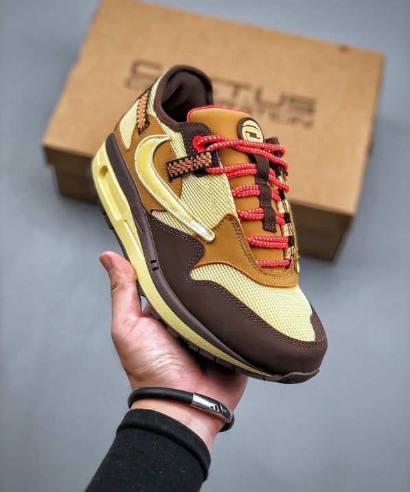 Air Max 1 Travis Scott Cactus Jack Castanho Barroco