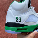 AJ 5 Burgundy Lucky Green
