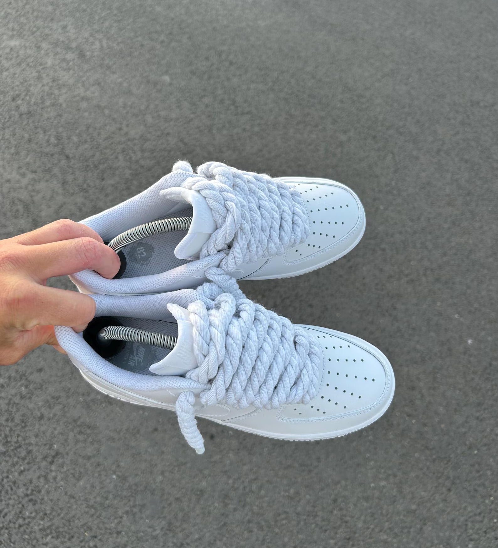 AF1 Rope Laces "White" Drip Sneakers
