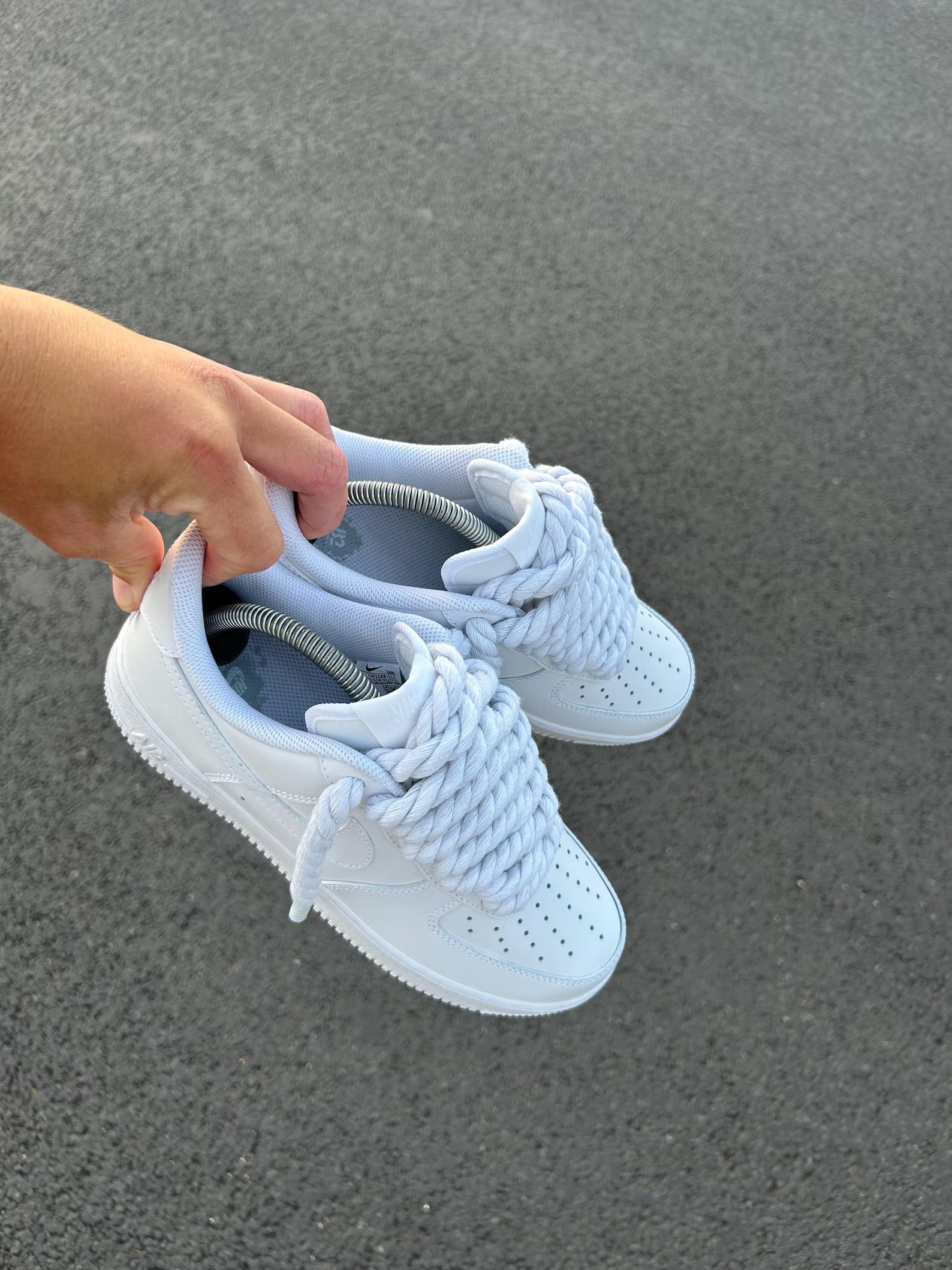 AF1 Rope Laces "White" Drip Sneakers