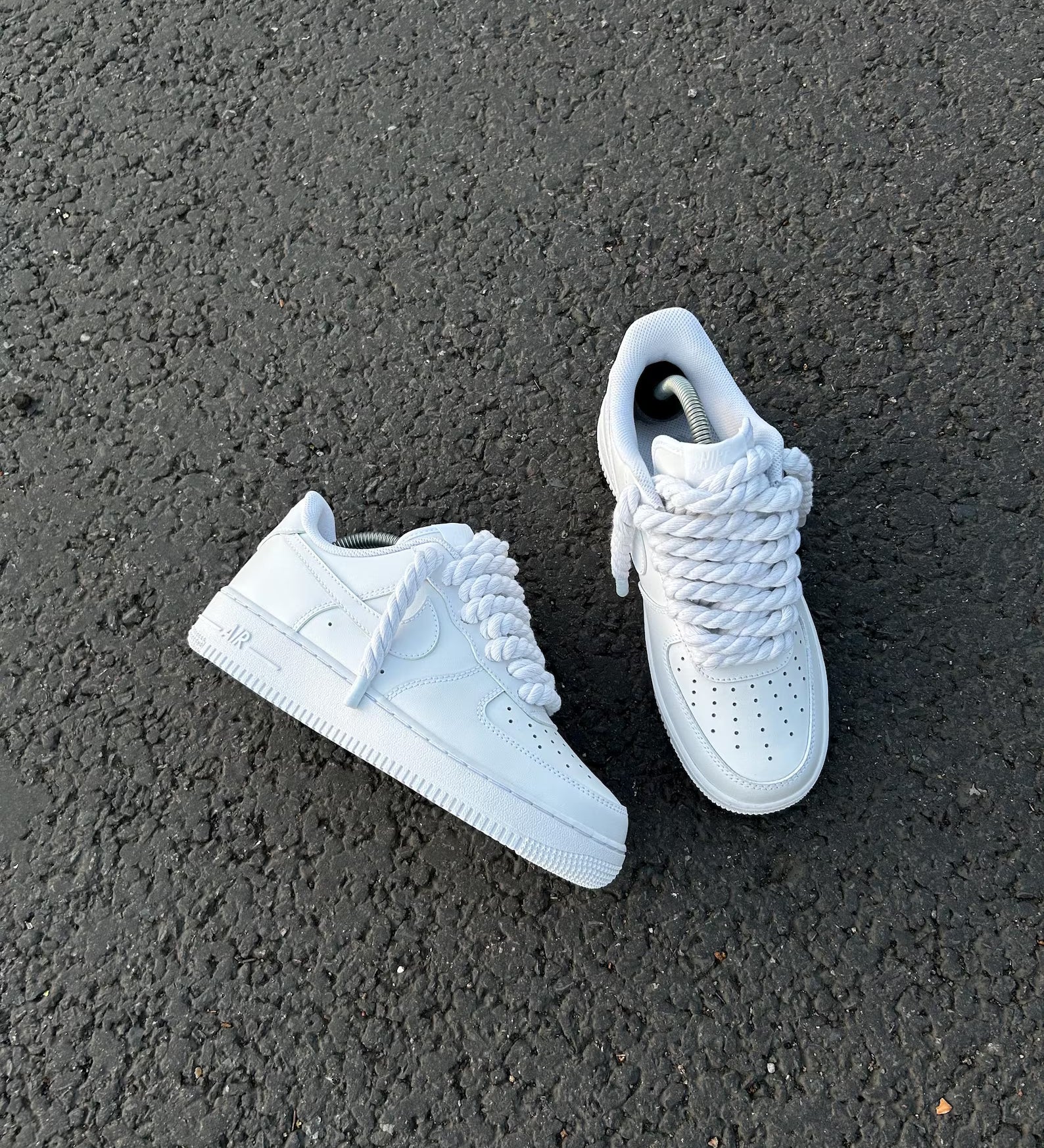 AF1 Rope Laces "White" Drip Sneakers