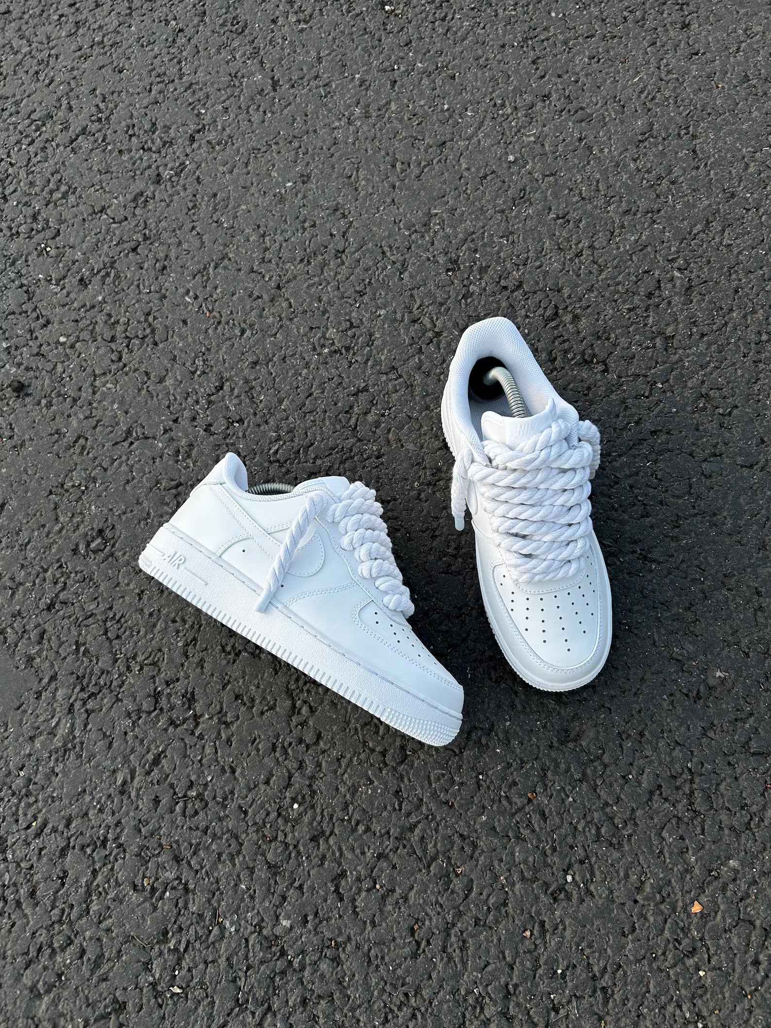AF1 Rope Laces "White" Drip Sneakers