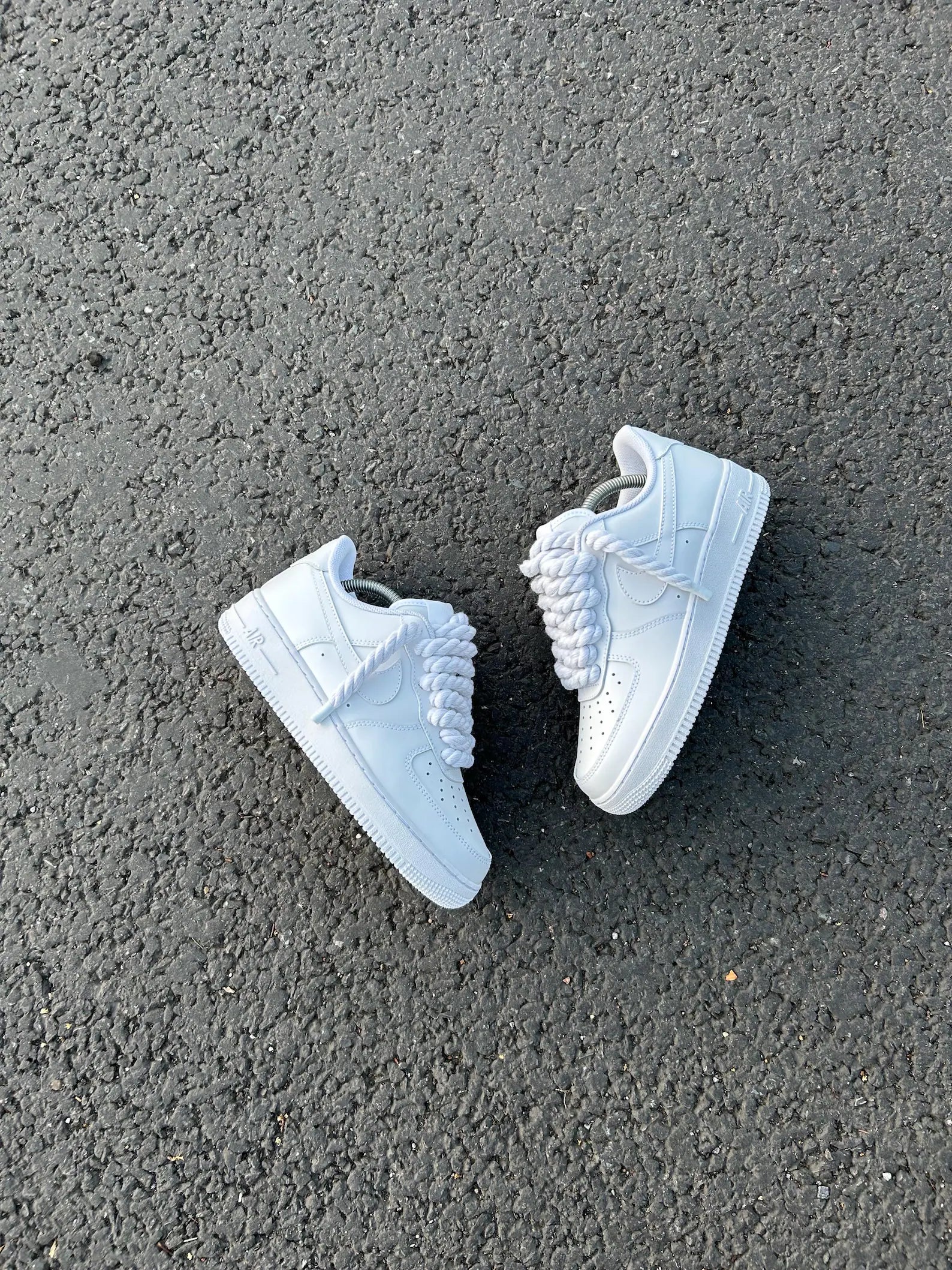 AF1 Rope Laces "White" Drip Sneakers