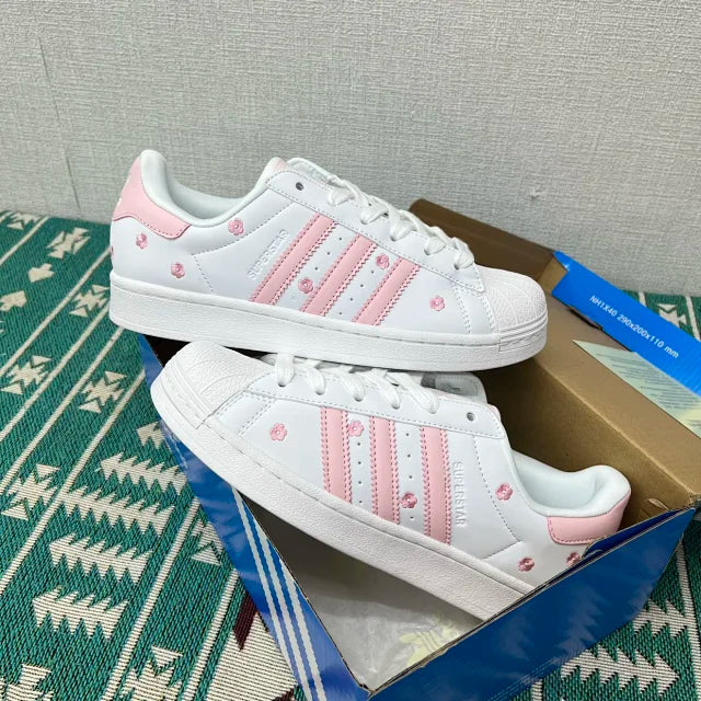 Superstar White And Light Pink