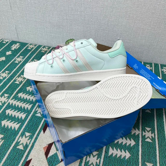 Superstar Mint Green And White