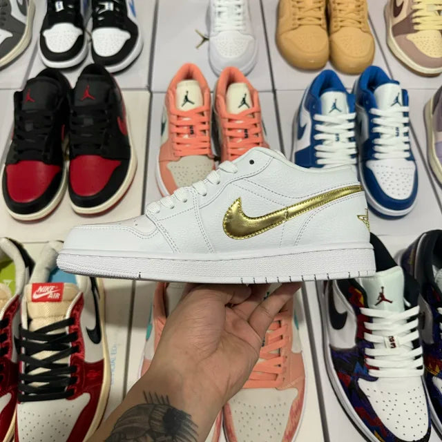 AJ1 White Metallic Gold