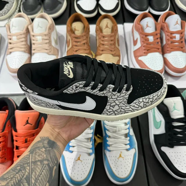 AJ1 Low Black Cement