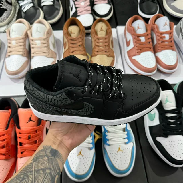 AJ1 Low Black Elephant