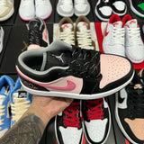 AJ1 Low Black/Rust Pink/White