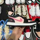 AJ1 Low Black/Rust Pink/White
