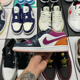 AJ1 Low Mismatched Purple Magenta
