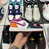 AJ1 Low Mismatched Purple Magenta