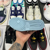 AJ1 Low White/Sesame/Flash Crimson