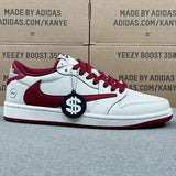 AJ1 Low Red Swoosh