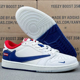 AJ1 Low x Sumpreme Blue Red And White