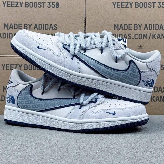 AJ1 Low The North Face Grey