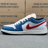 AJ1 Low White/University Blue/Black