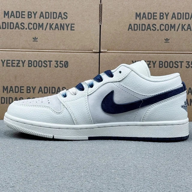 AJ1 Low Blue and White