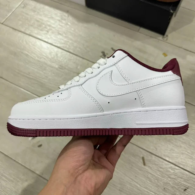 AF1 White/Dark Beetroot