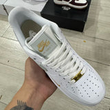 AF1 White Grey Gold