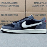 AJ1 Low x Supreme Black And Grey