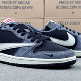 AJ1 Low x Supreme Black And Grey