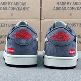 AJ1 Low x Supreme Black And Grey