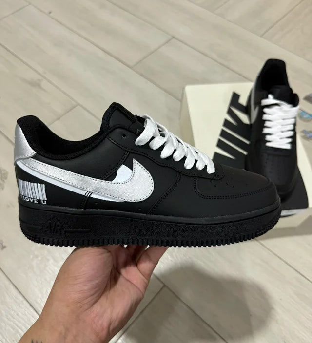 AF1 Black Metallic Silver